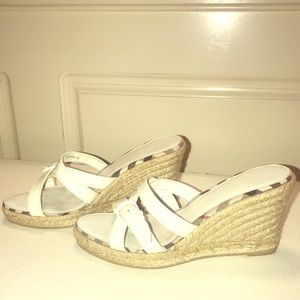 Burberry white novacheck espadrille sandal